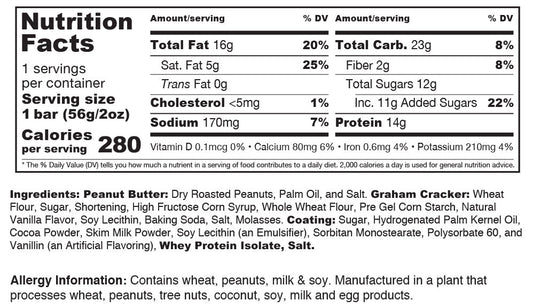 Mf Muscle Sandwich 1 Bar Peanut Butter