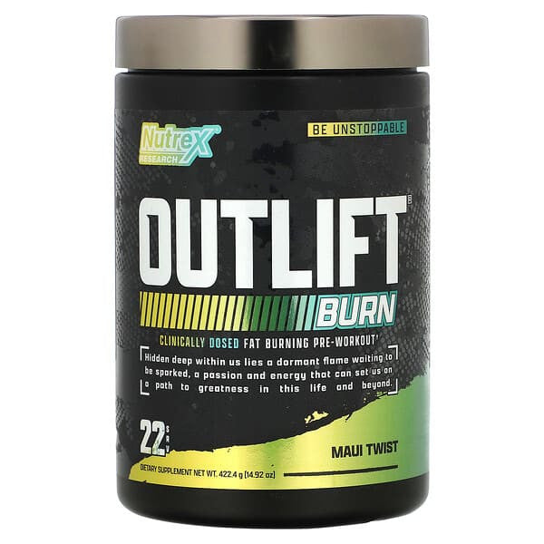 Nutrex Research Outlift Burn 22 Porciones Maui Twist 1 Paq