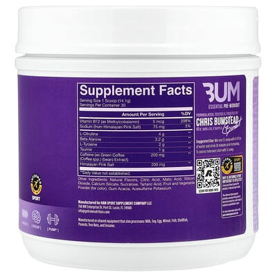 Raw Cbum Thavage Pre-Entreno 40 Porciones Cotton Candy Grape