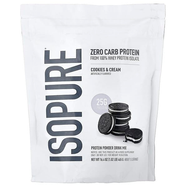 Nb Isopure Zero Carb 1 lb 480 Grs Cookies Cream