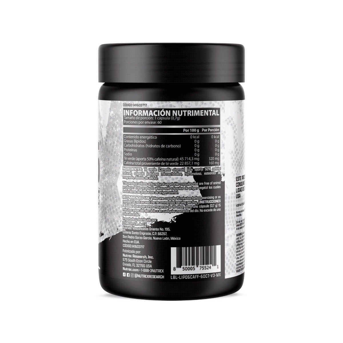 Nutrex Research Lipo 6 Caffeine 60 Cápsulas
