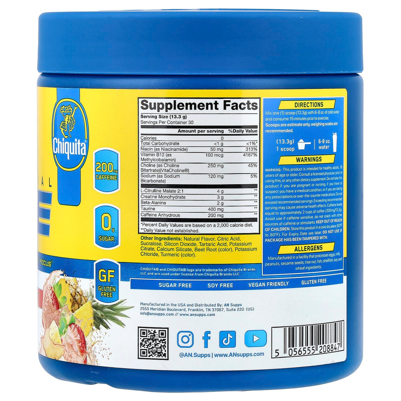 An Applied Nutrition Abe Essentials 30 Porciones Chiquita Pineaplle Strawberry