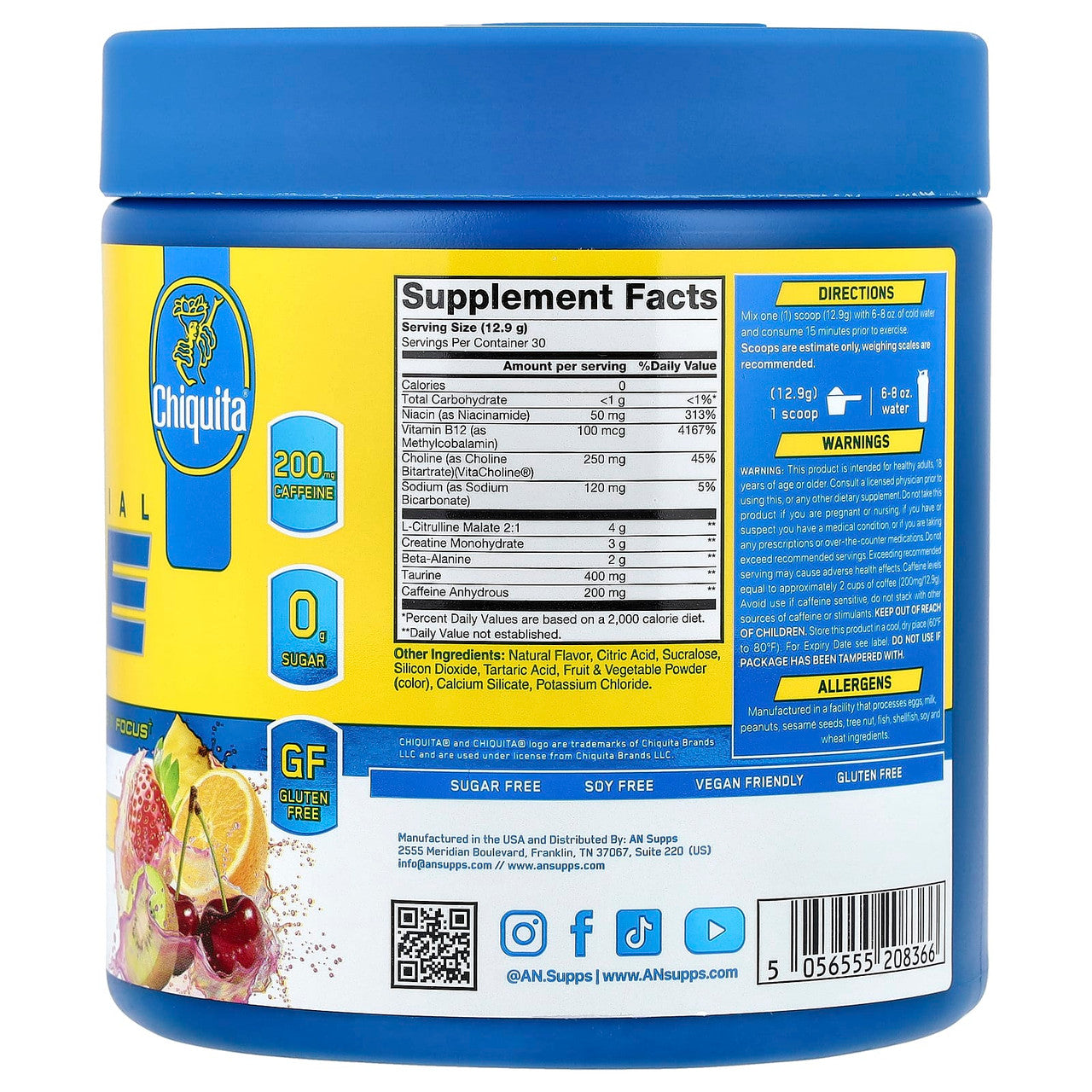 An Applied Nutrition Abe Essentials Pre 30 Porciones Fruit Blend