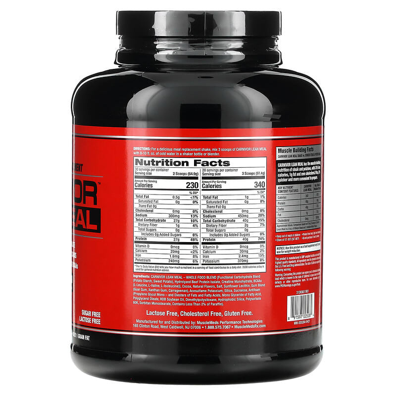 Mmd Carnivor Lean Meal 4 Libras Chocolate Fudge