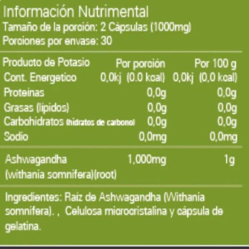 Alpha Ashwagandha Extract 60 Cápsulas