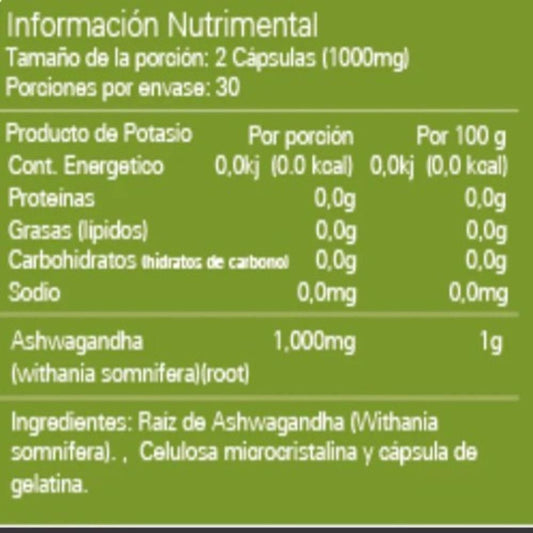 Alpha Ashwagandha Extract 60 Cápsulas