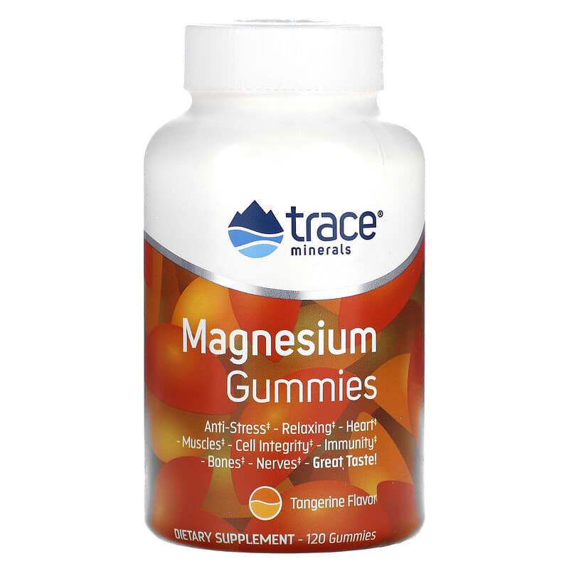 Trace Minerals Magnesium Gummies 120 Gomitas Sabor Mandarina