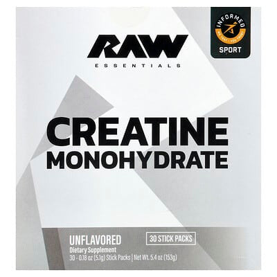 Raw Creatine Monohydrate 30 Porciones Blue Raspberry
