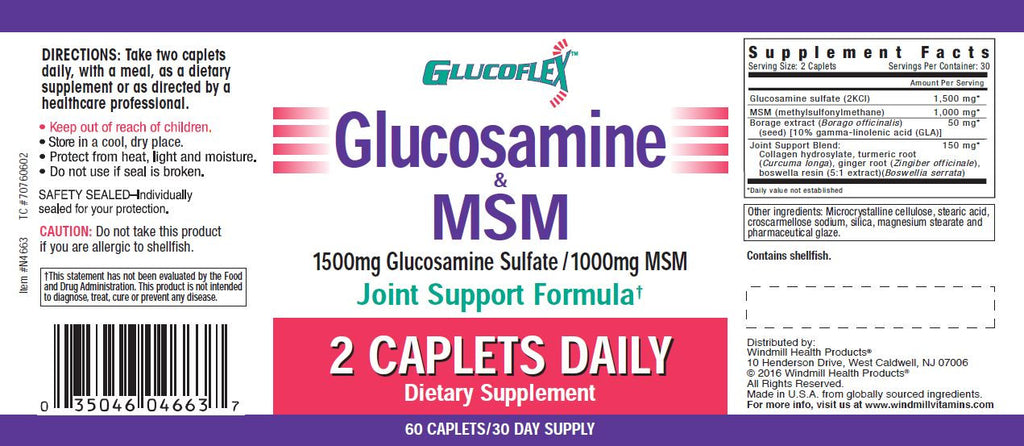 Whp Glucoflex Glucosamine Msm 60Ct