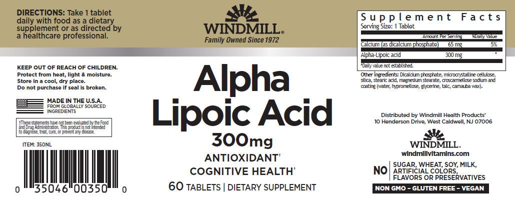 Whp Alpha Lipoic Acid 300 mg 60 Tabletas
