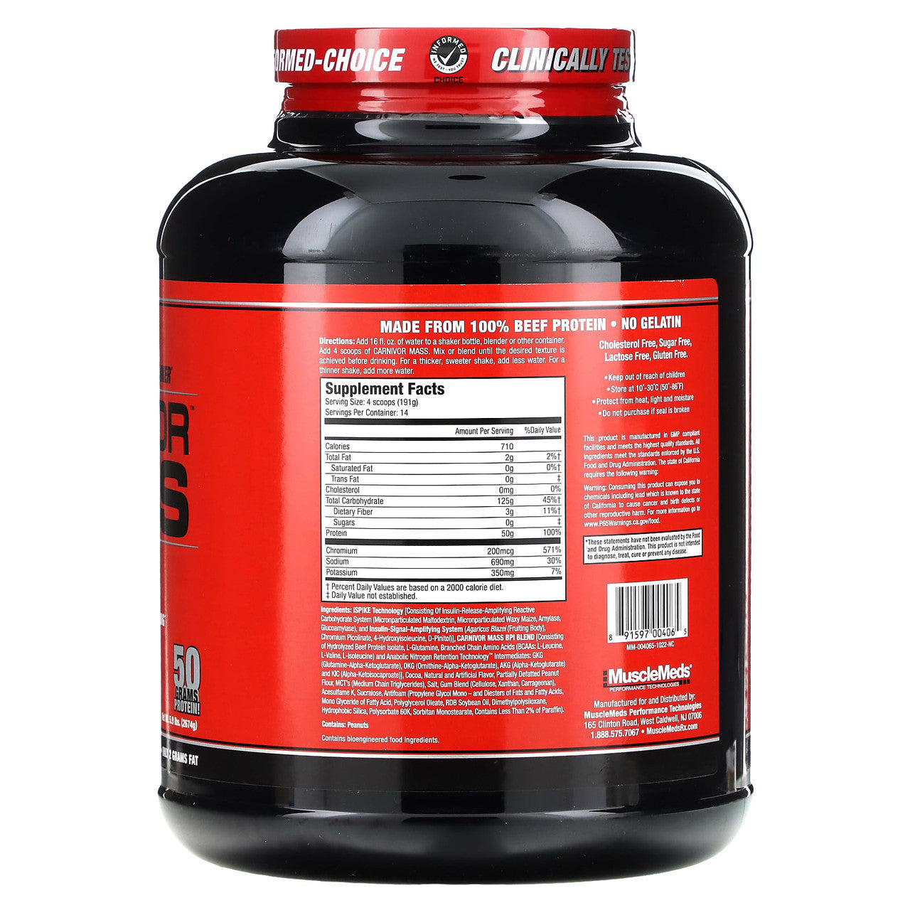 Mmd Carnivor Mass 6 Libras Chocolate Peanut Butter