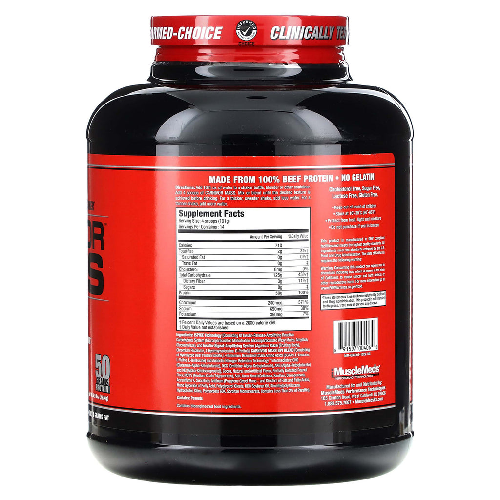 Mmd Carnivor Mass 6 Libras Chocolate Peanut Butter
