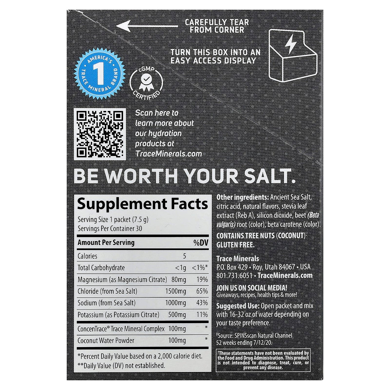 Trace Mineral Zerolyte 30 Stick Tropical Salado
