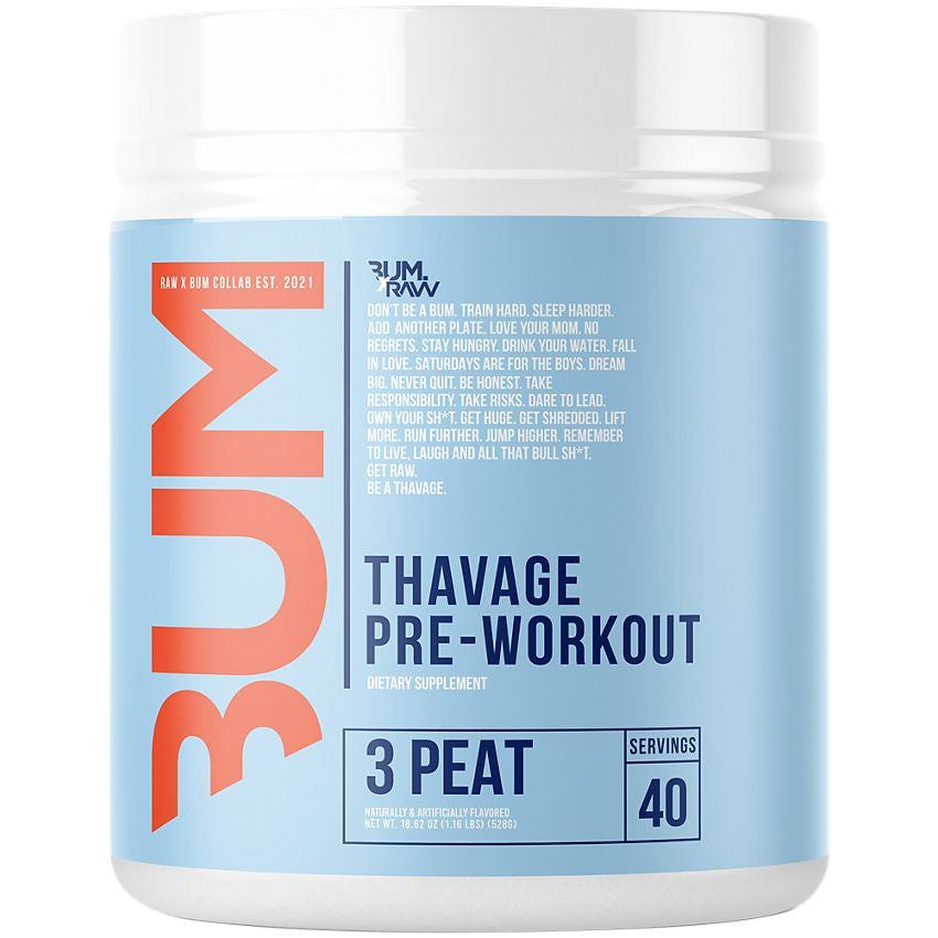 Raw Cbum Thavage Pre - Entreno 40 Porciones 5 Peat