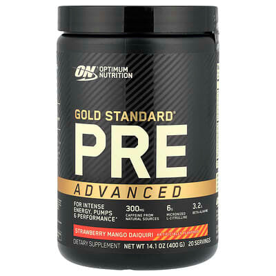 Optimum Nutrition Gold Std Pre Advanced 20 Porciones Strawberry Mango Daiquiri
