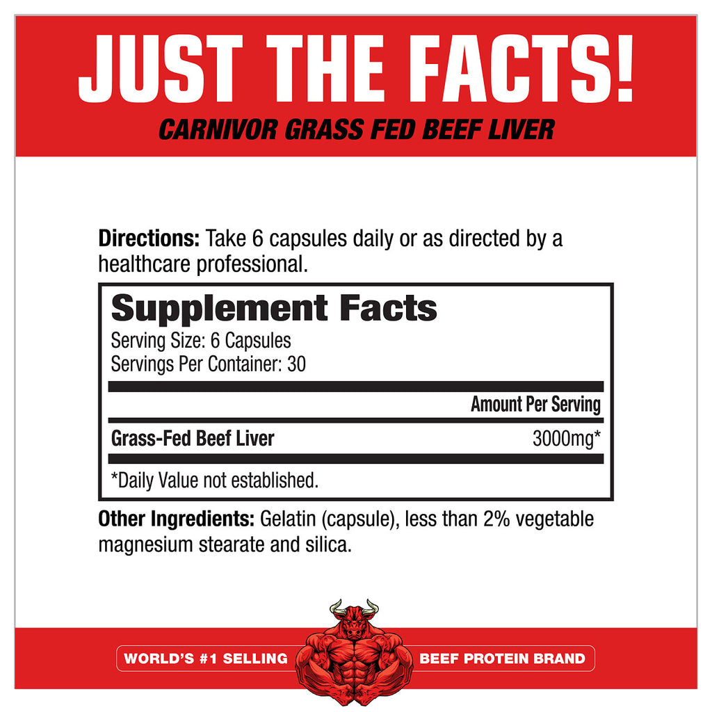 Mmd Carnivor Beef Liver 180 Cápsulas