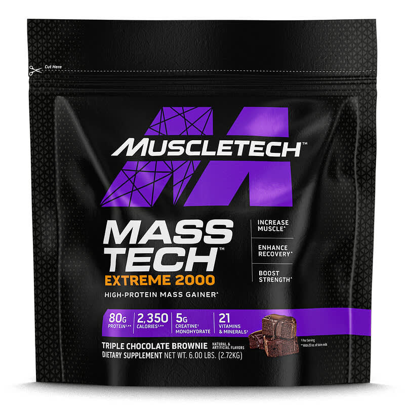 Muscle Tech Mass Tech 6 Libras Xtreme 2000 Triple Choco Brownie