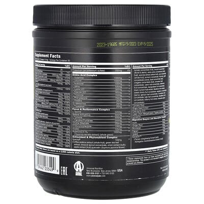 Universal Animal Pak Powder 30 Porciones Fruit Punch