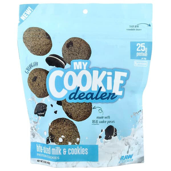 Raw My Cookie Dealer Bite Sized 6 Bag 142 Grs Milk And Cookies