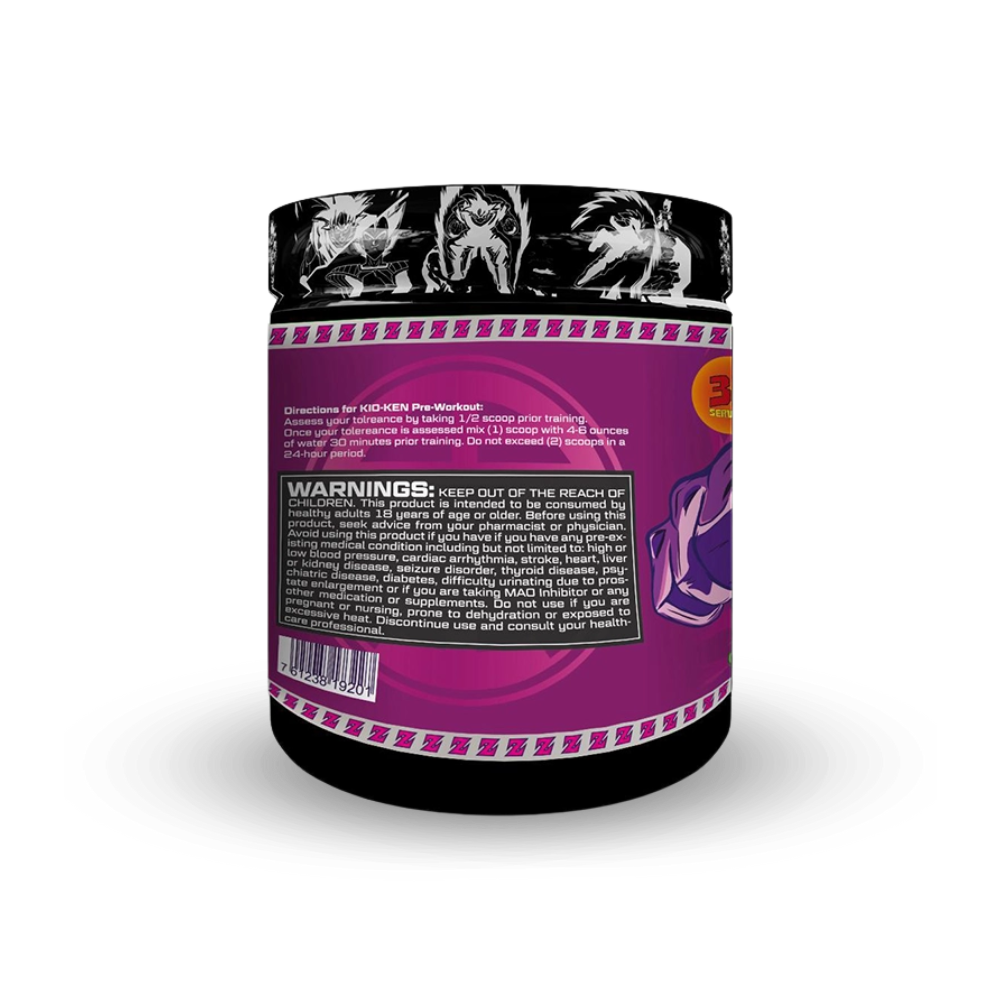 Sl Pre-Entreno Kaioken Black 30 Porciones Dragon Pharma Frambuesa 300Grs
