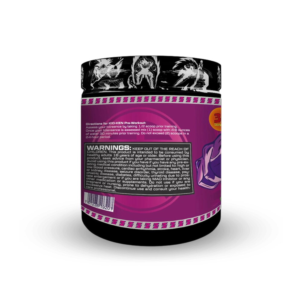 Sl Pre-Entreno Kaioken Black 30 Porciones Dragon Pharma Frambuesa 300Grs