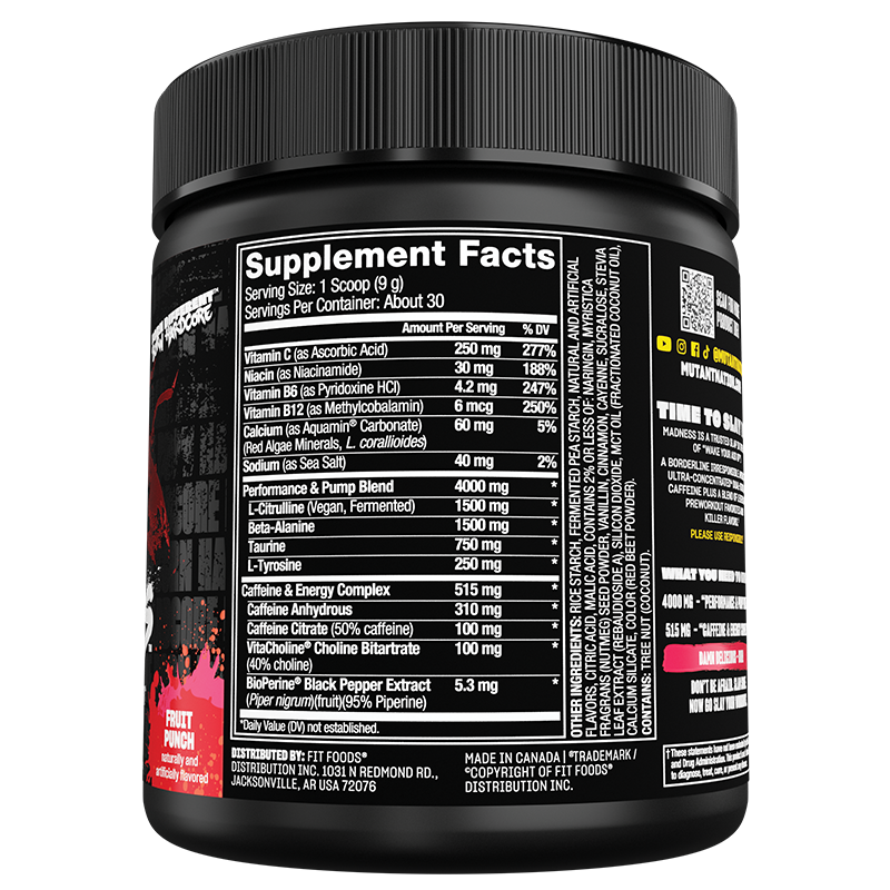 Mutant Madness 30 Porciones Fruit Punch