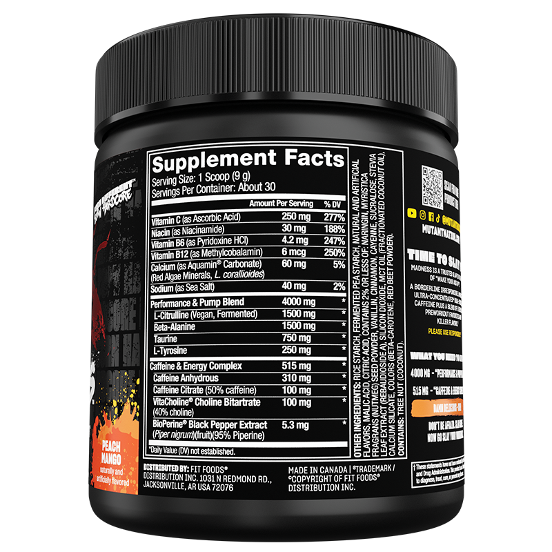 Mutant Madness 30 Porciones Peach Mango