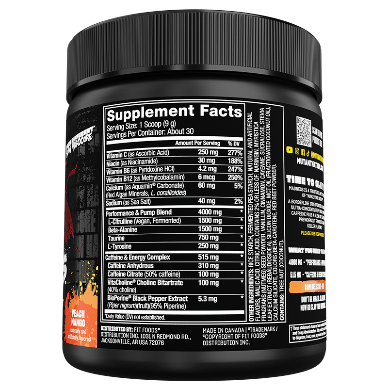Mutant Madness 30 Porciones Peach Mango