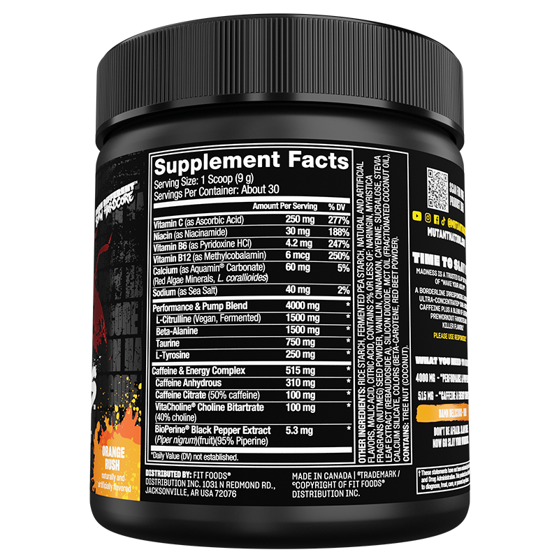 Mutant Madness 30 Porciones Orange Rush