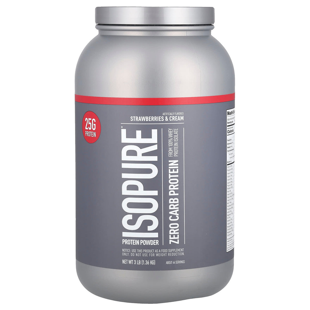 Nb Isopure Zero Carb 3 lb Strawberries