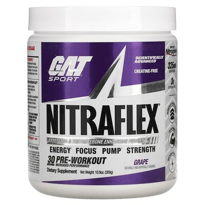 Gat Sport Nitraflex Pre-Entreno Chews 30 Porciones Grape Cotton Candy
