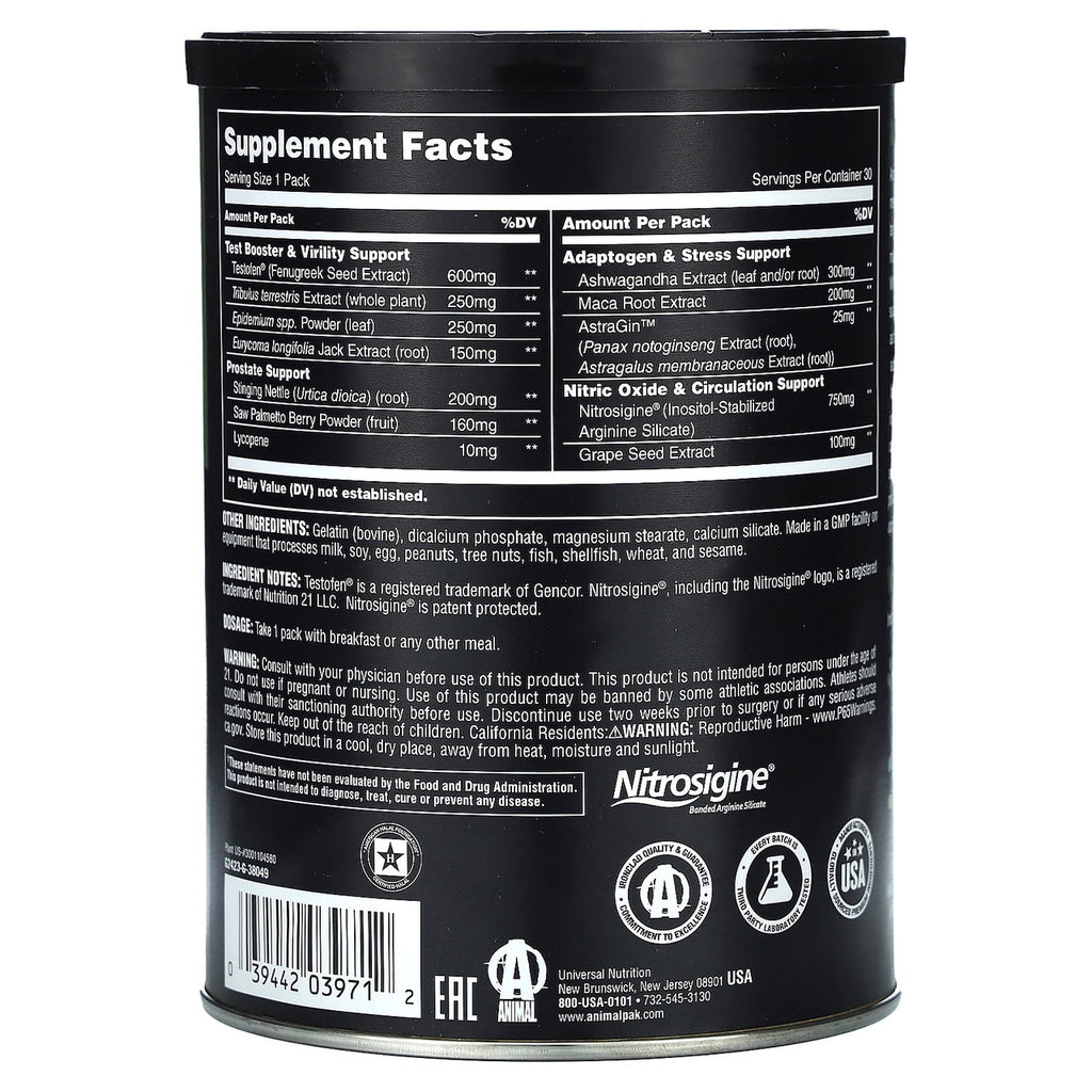 Universal Animal Tnt 30 Packs