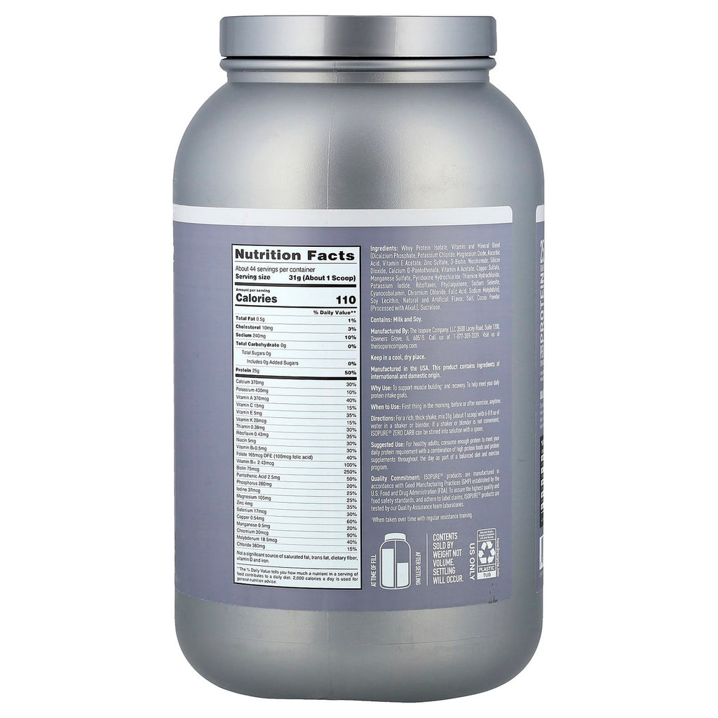 Nb Isopure Zero Carb 3 lb Cookies Cream