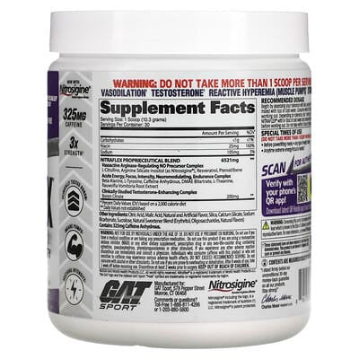 Gat Sport Nitraflex Pre-Entreno Chews 30 Porciones Grape Cotton Candy