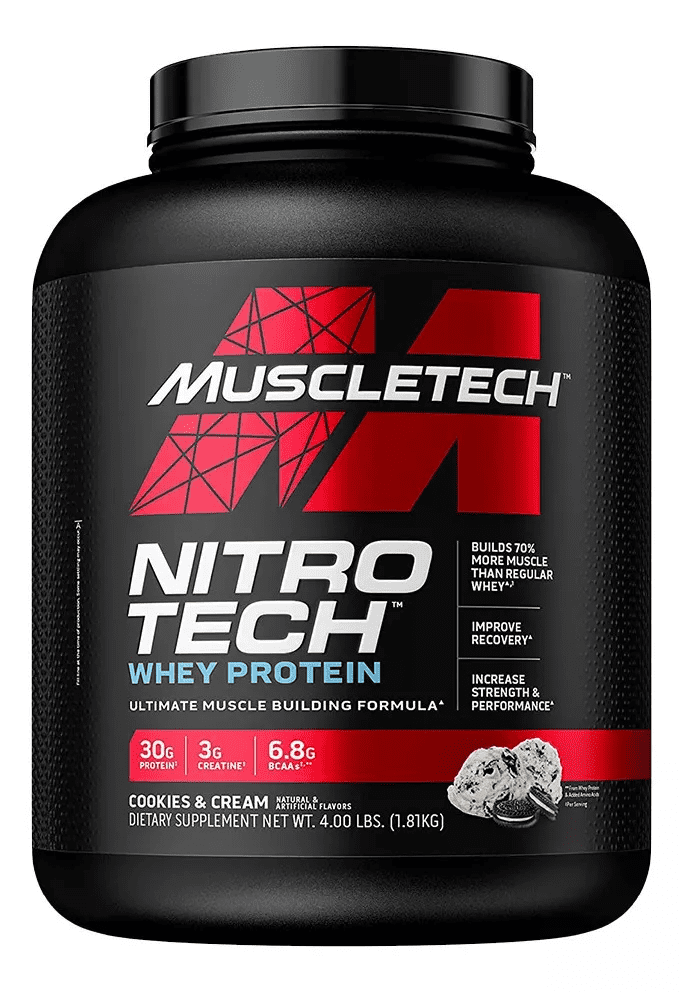 Muscle Tech Nitro Tech Whey Protein 4 Libras Cookies Cream Performance