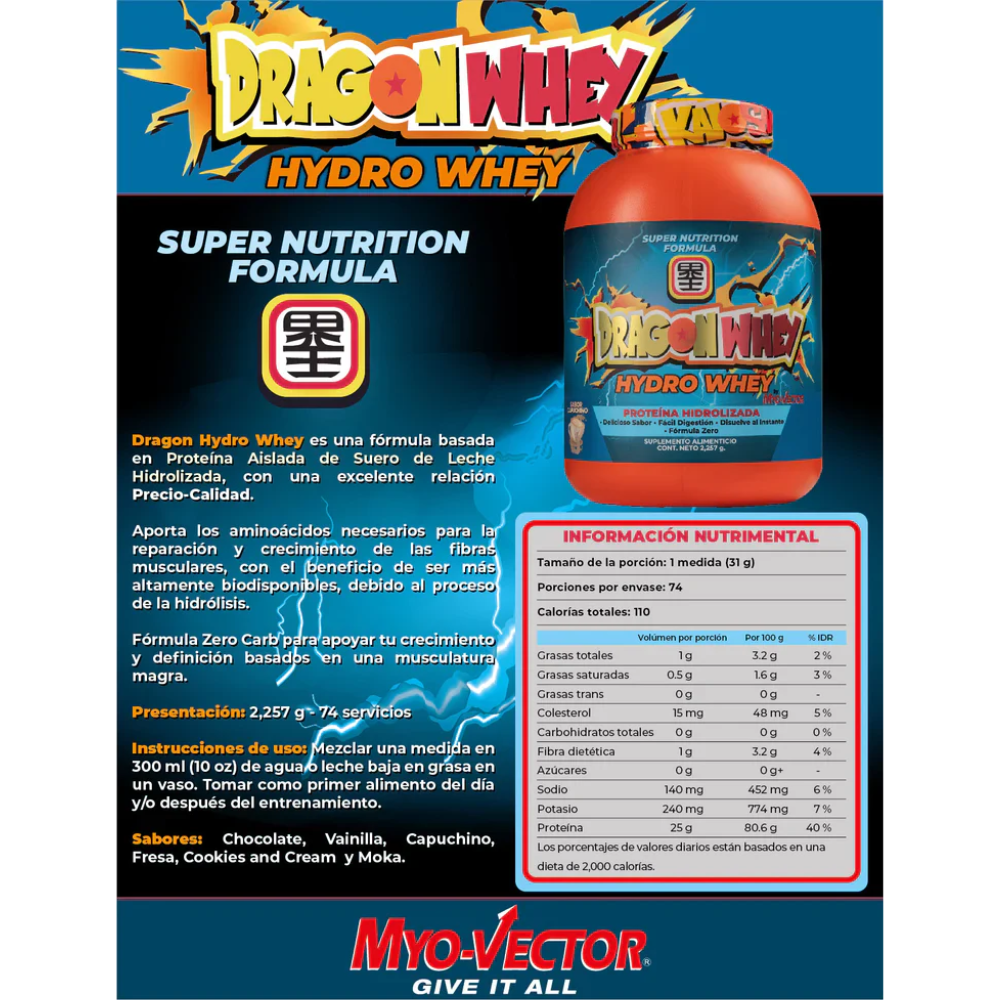 Pbs Myo Vector Dragon Pharma Hydro Whey Zero 5 Libras Capuchino