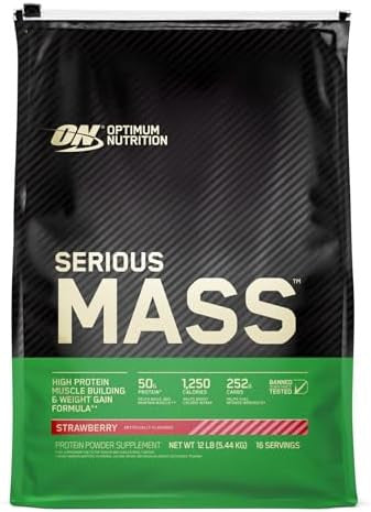 Optimum Nutrition Serious Mass 12 Libras Strawberry