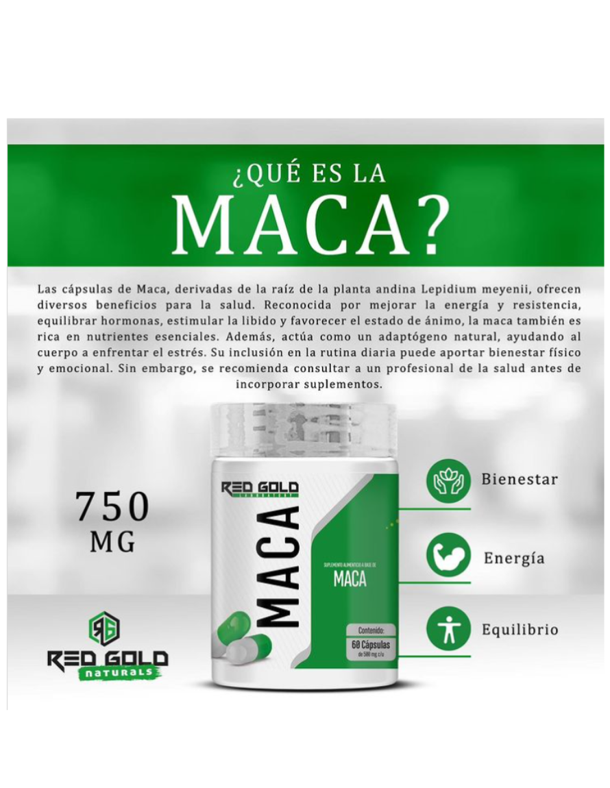 Red Gold Maca 60 Cápsulas