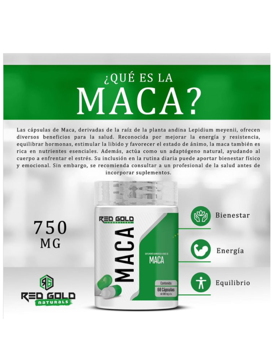 Red Gold Maca 60 Cápsulas