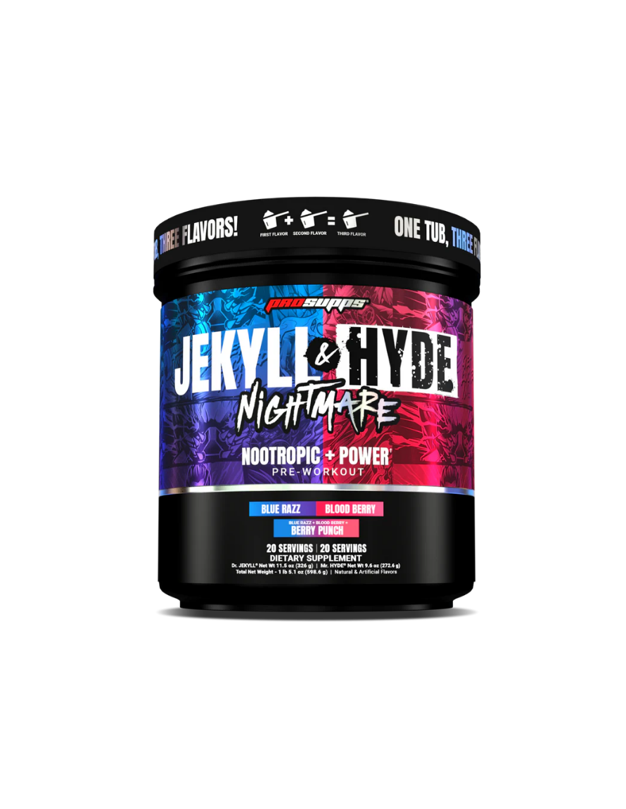 Prosupps Dr Jekyll Mr Hyde Nightmare Pre - Entreno 20 Porciones Blue Raz Bloody Berry