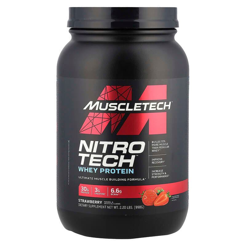 Muscle Tech Nitro Tech Whey Protein 2 Libras Strawberry Performance