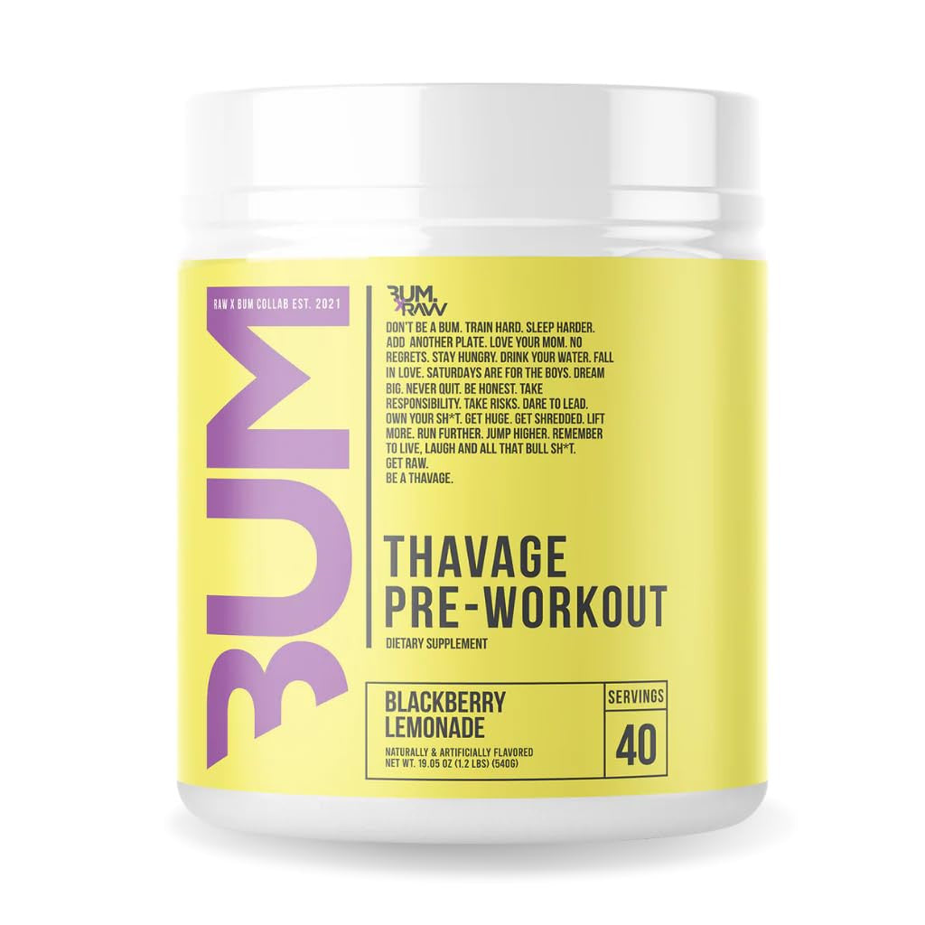 Raw Cbum Thavage Pre - Entreno 40 Porciones Black Berry Lemonade