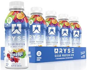 Ryse Clear Whey Aislado Lista para Beber 12 Paquete Koolaid Tropical Punch