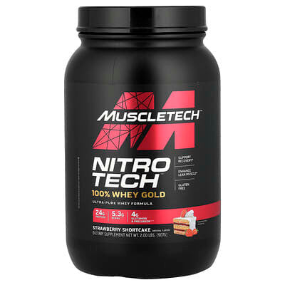 Muscle Tech Nitro Tech Whey Gold 2 Libras Strawberry