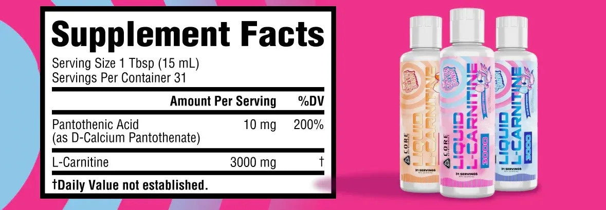 Core Nutritionals Liquid L Carnitine 16Oz Cherry Berry