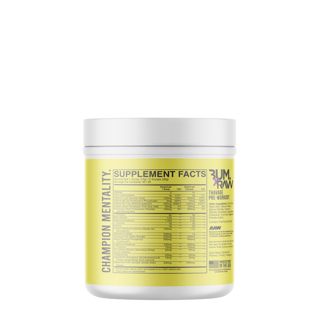 Raw Steady State 20 Porciones Lemonade
