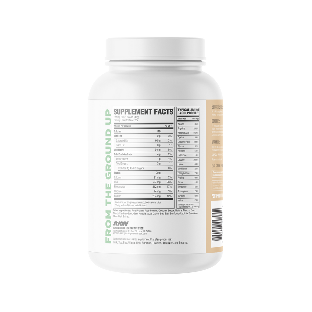 Raw Proteina Vegana 25 Porciones Vainilla