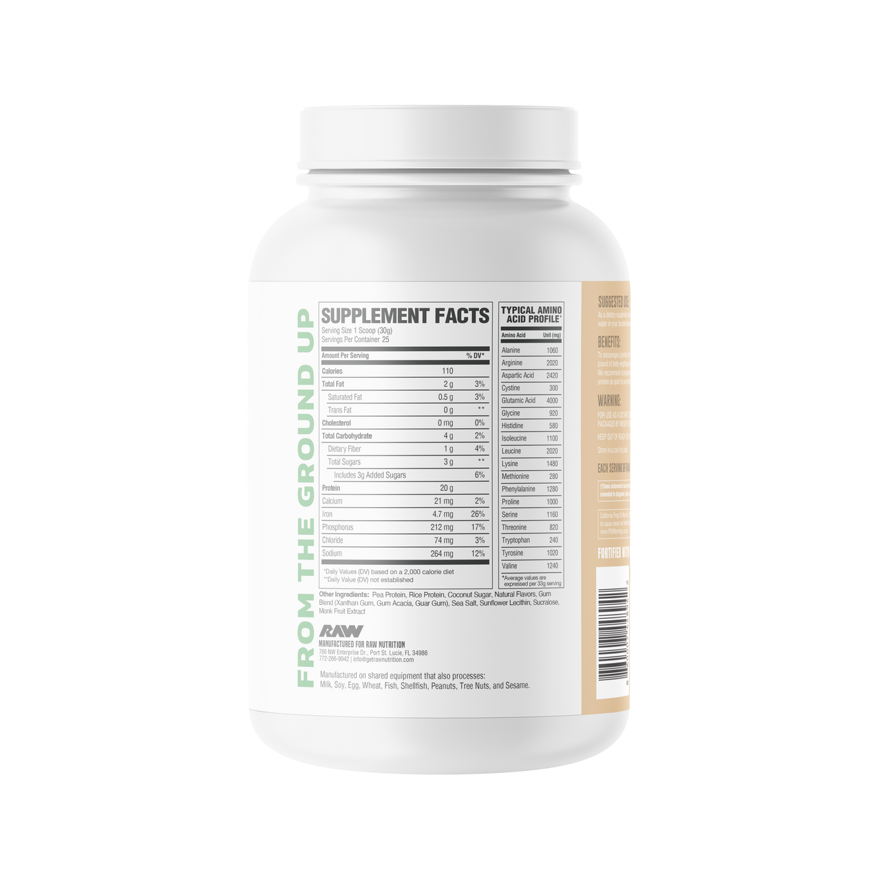 Raw Proteina Vegana 25 Porciones Vainilla