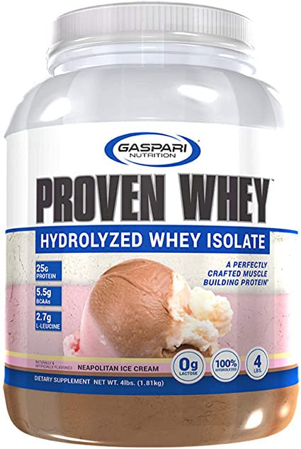 Gaspari Nutrition Proven 100 Whey Aislado 4 Libras Napolitano