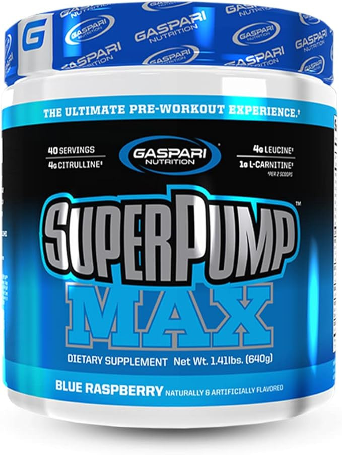 Gaspari Nutrition Super Pump Max 40 Porciones Blue Raspberry